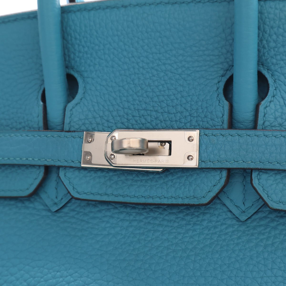 Pre-Owned Hermès Birkin 25 Turquoise Togo Leather, silver hardware