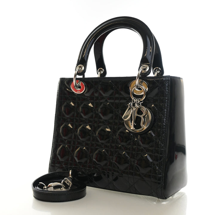 Christian Dior Medium Patent Lady Dior