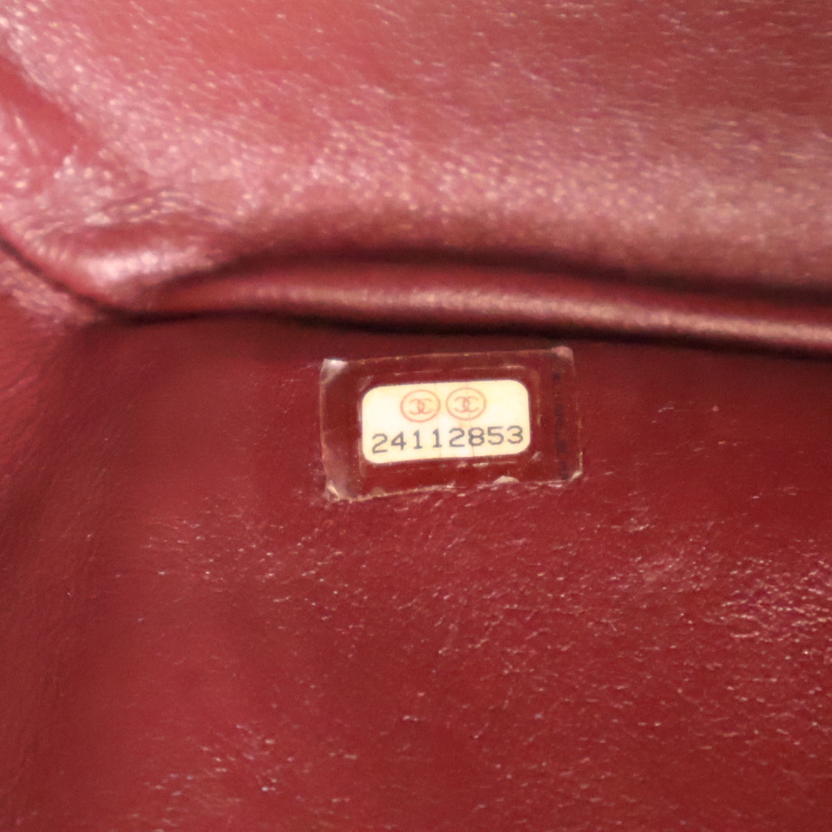 Pre-Owned Chanel Backpack Caviar Leather Business Affinity, interior label and date code