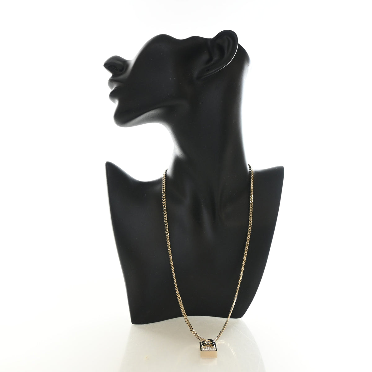 Chanel Crystal Dog Tag Charm Necklace, photo 9 of 10