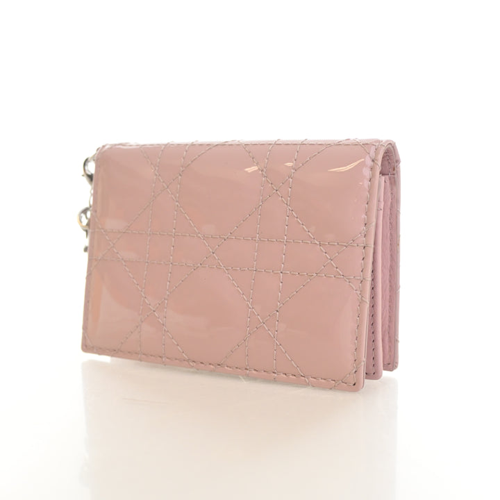 Christian Dior Patent Bloom Card Holder