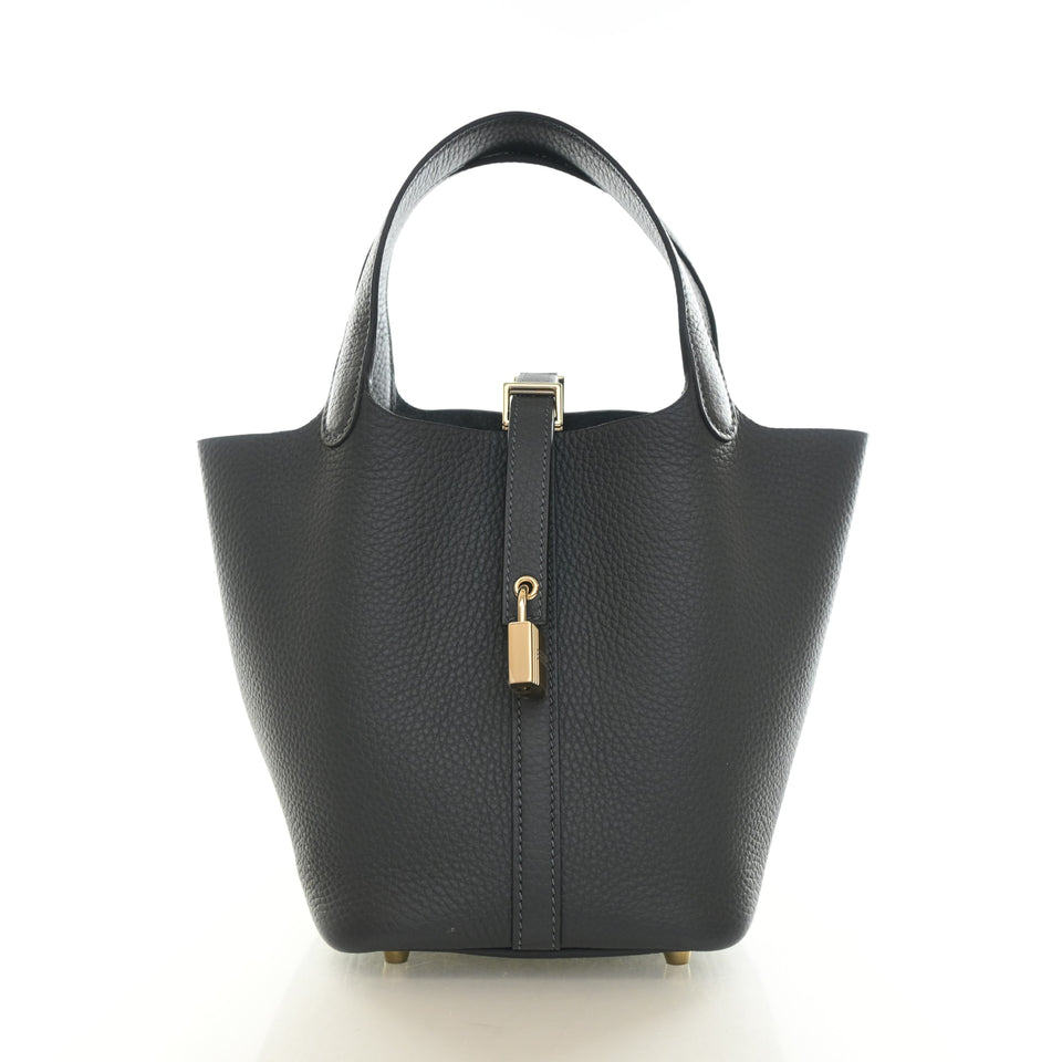 Hermes Gris Misty Clemence Picotin Lock 18