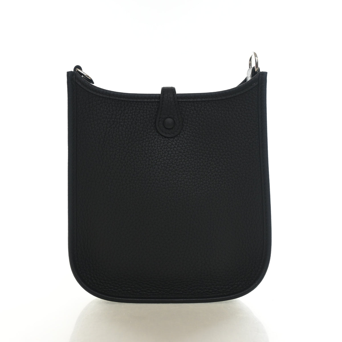Pre-Owned Hermès Evelyne TPM Noir Clemence Leather 16, front view, photo 10 of 13