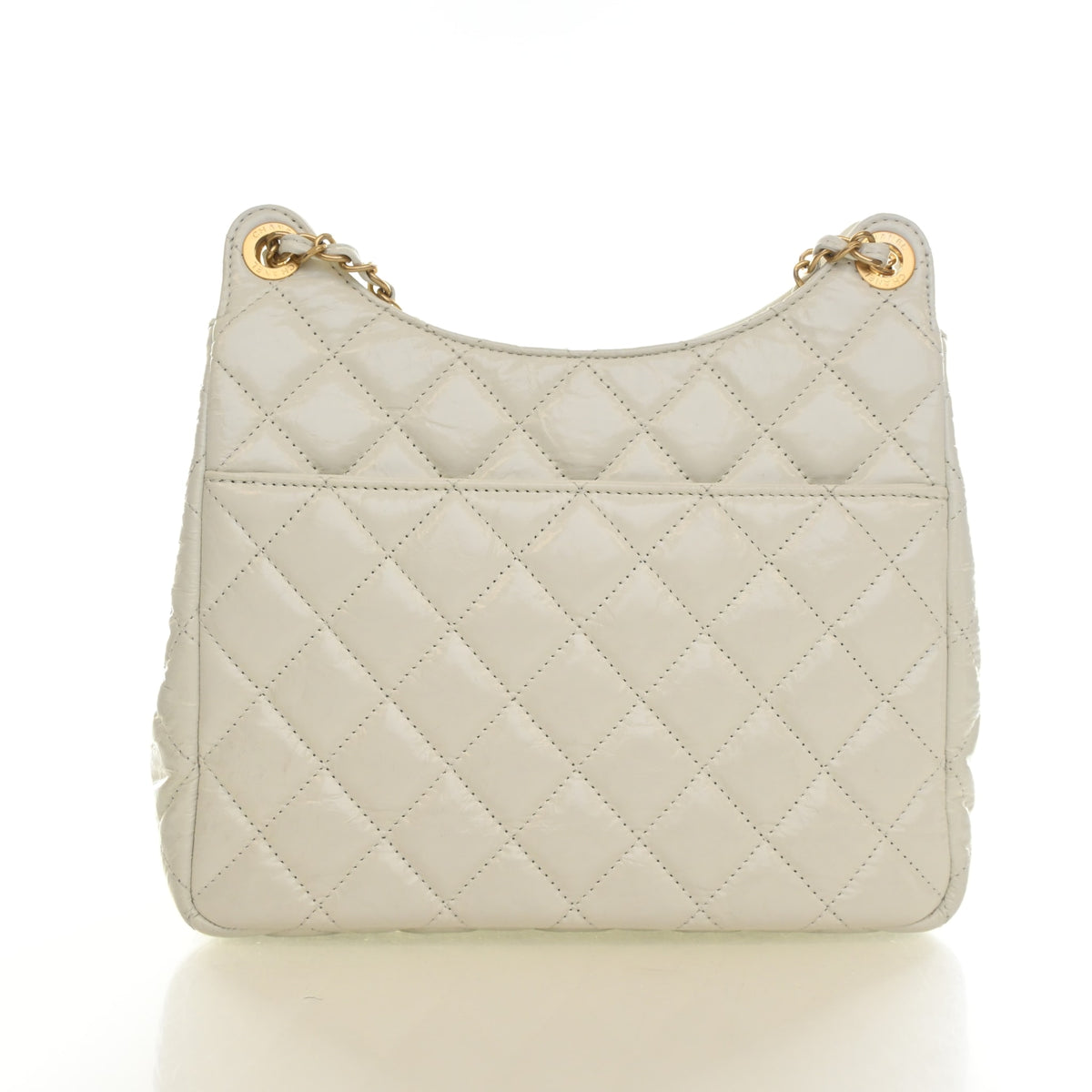 Pre-Owned Chanel Hobo Medium Crumpled Calfskin Wavy CC, front view, photo 11 of 13