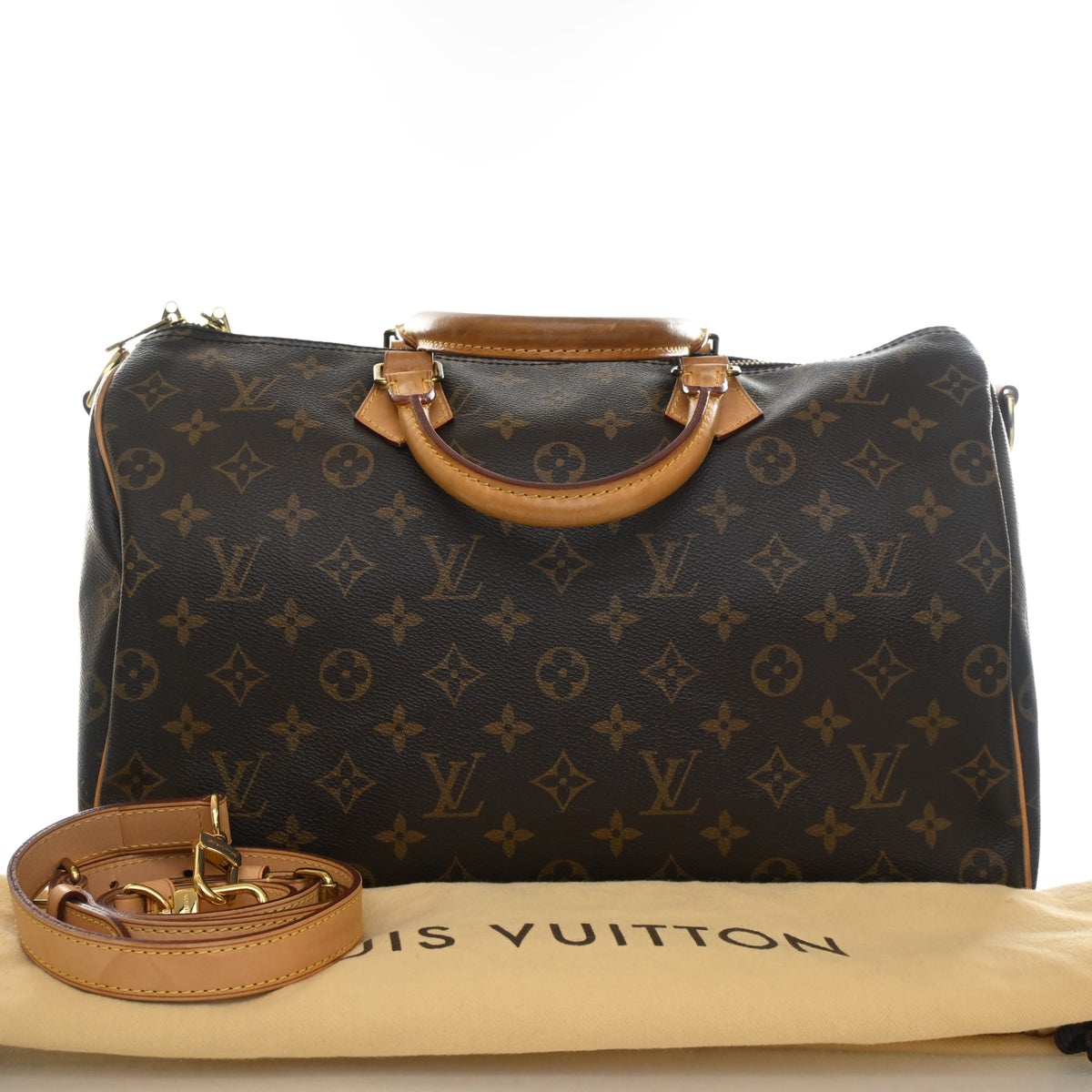 Pre-Owned Louis Vuitton Speedy Bandouliere 35 Monogram, front view, photo 23 of 23