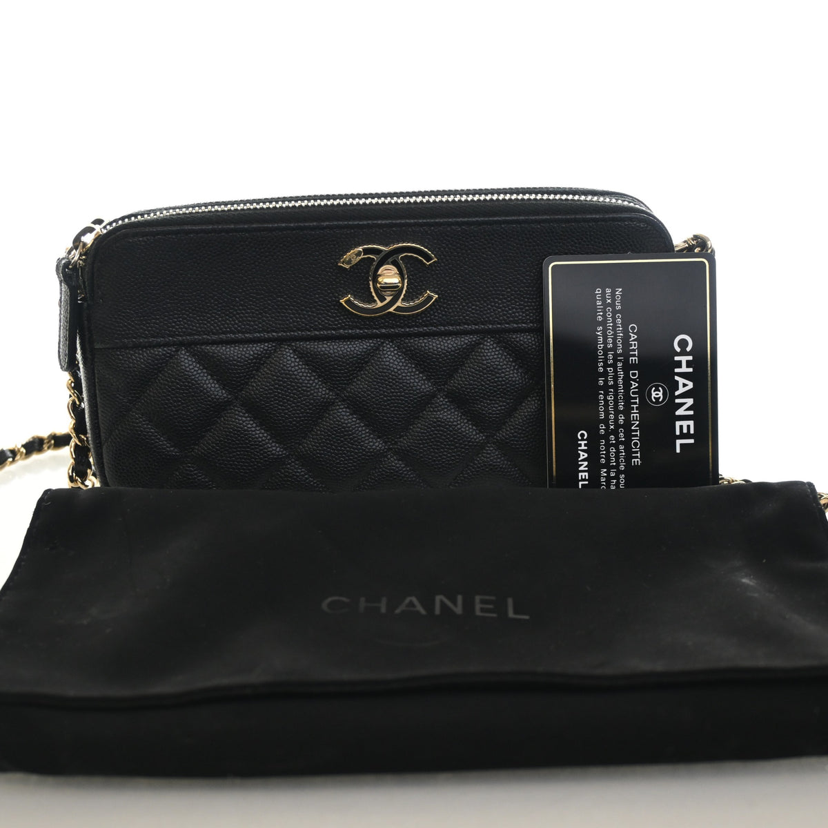 Chanel Caviar Double Zip Wallet On Chain (WOC), photo 16 of 16