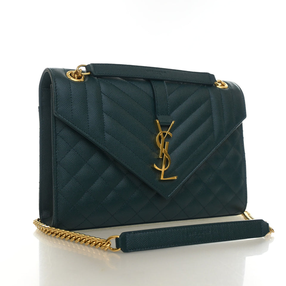 Saint Laurent Medium Calfskin Envelope Flap Bag