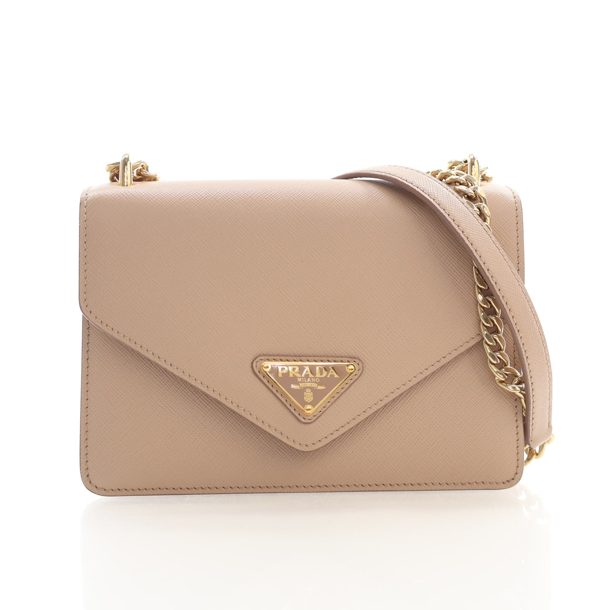 Prada Saffiano Triangle Logo Envelope Shoulder Bag, photo 1 of 14