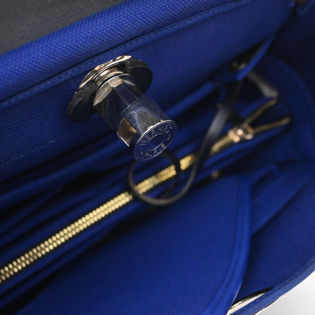 Hermes Bleu Electrique Toile Herbag Zip 31, photo 12 of 18