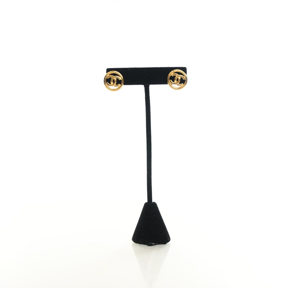 Chanel CC Stud Earrings