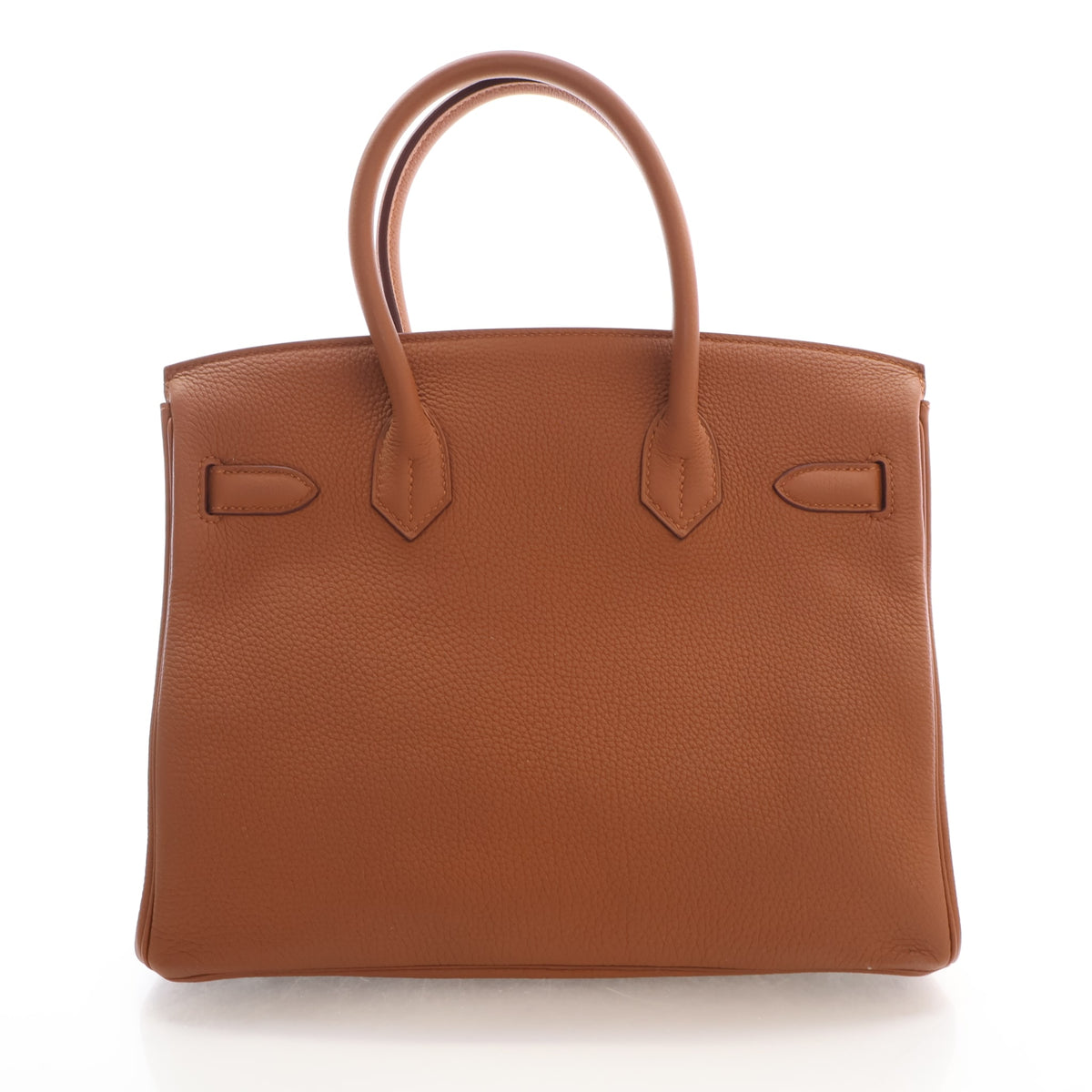 Pre-Owned Hermès Birkin 30 Gold Togo Leather Officier, back view