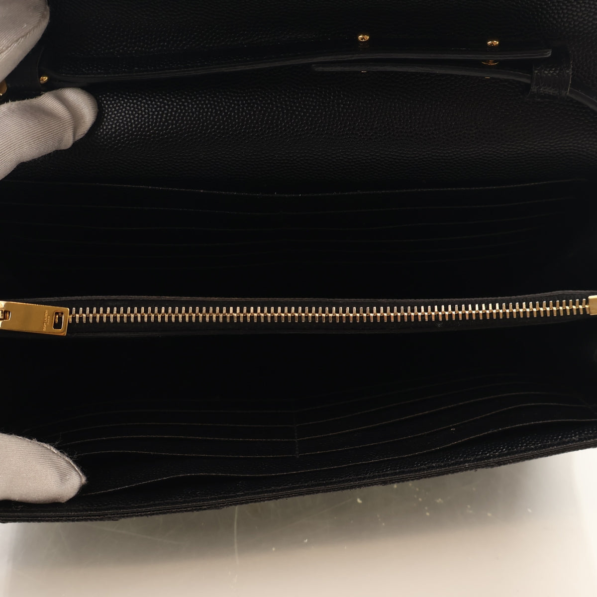Saint Laurent Calfskin Cassandre Envelope Chain Wallet, photo 13 of 20