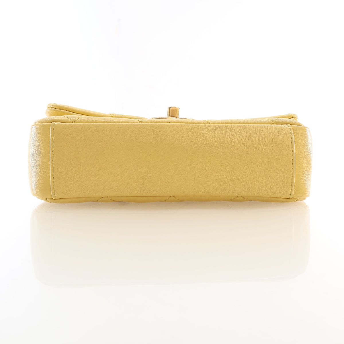 Pre-Owned Chanel Flap Bag Lambskin CC, base and feet view