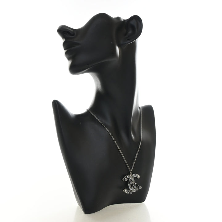Chanel Large Crystal CC Pendant Necklace
