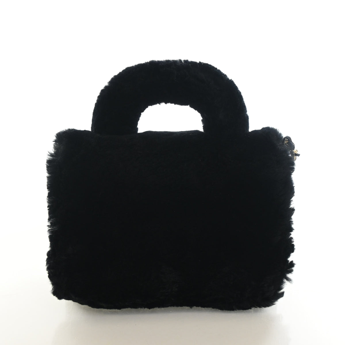Pre-Owned Chanel Top Handle Shearling Oryalg Flap Bag, front view, photo 11 of 16