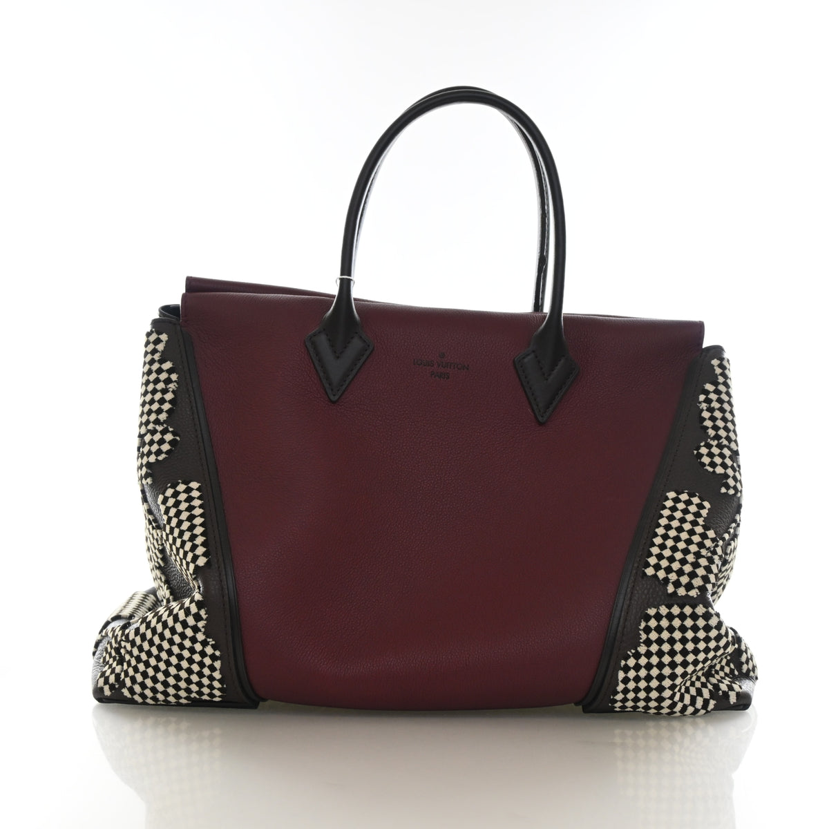 Pre-Owned Louis Vuitton Tote GM Calfskin Prunille, front view, authenticated at Luxe Du Jour