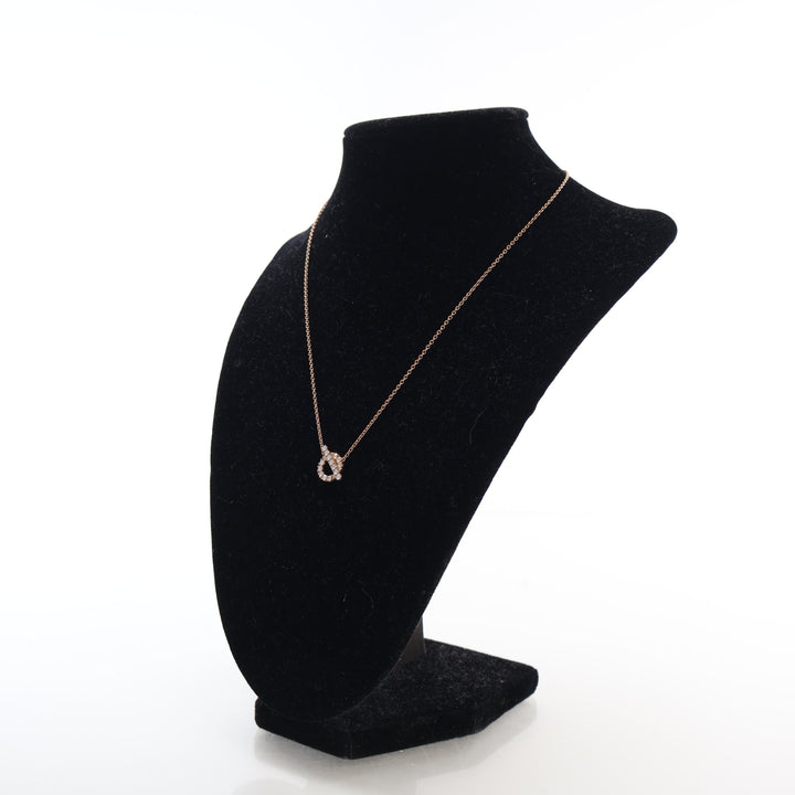 Hermes 18K Rose Gold Diamond Finesse Pendant Necklace