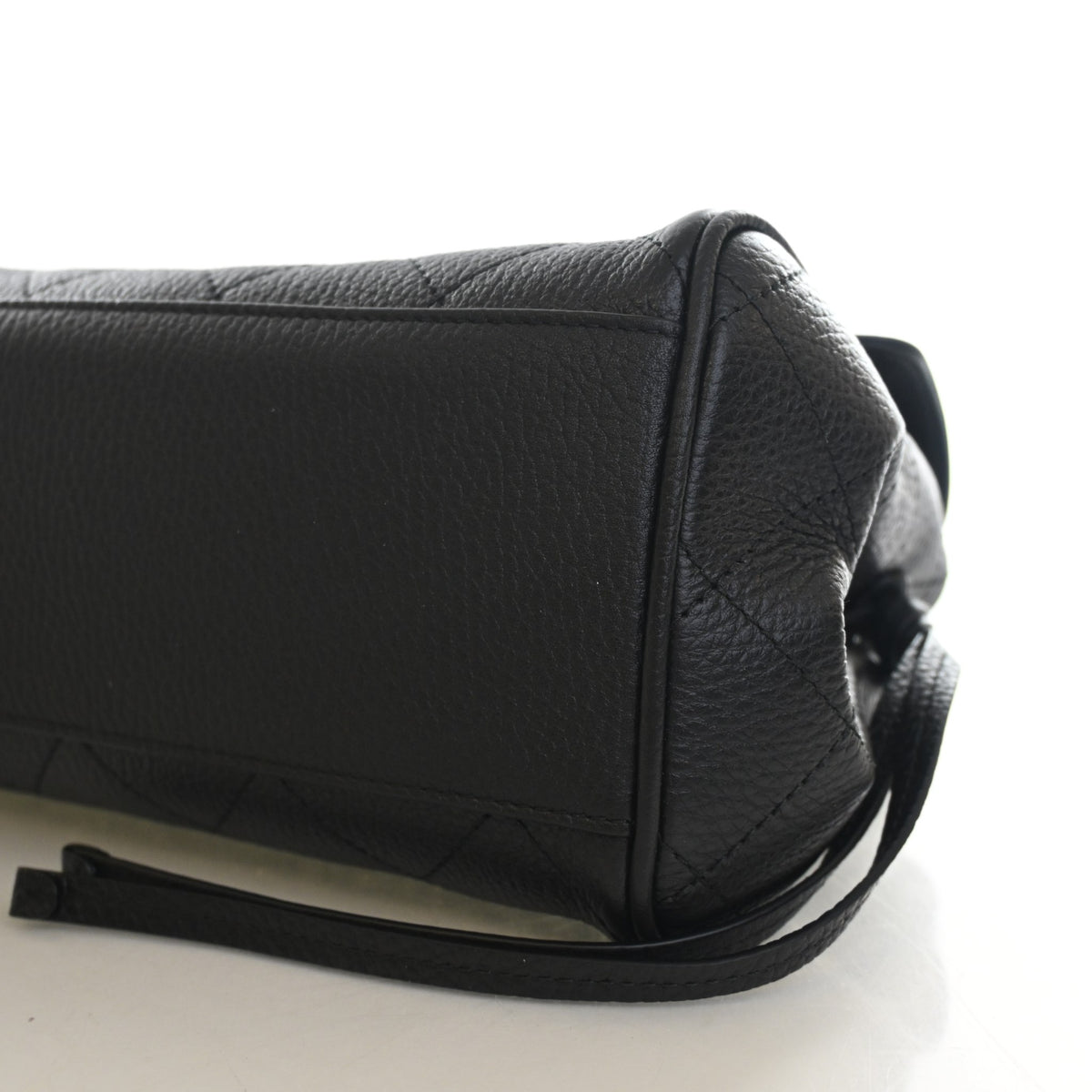 Pre-Owned Chanel Small Calfskin Stitched Urban Essentials Shopping Bag, base and feet view, photo 8 of 14
