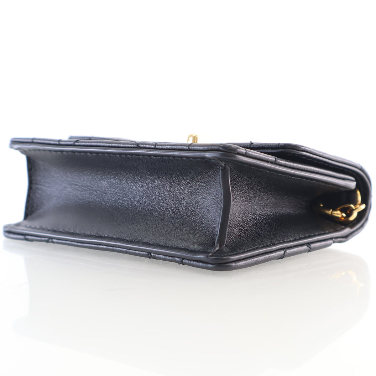 Pre-Owned Christian Dior Flap Bag Micro Calfskin Miss Dior, side profile, photo 7 of 15