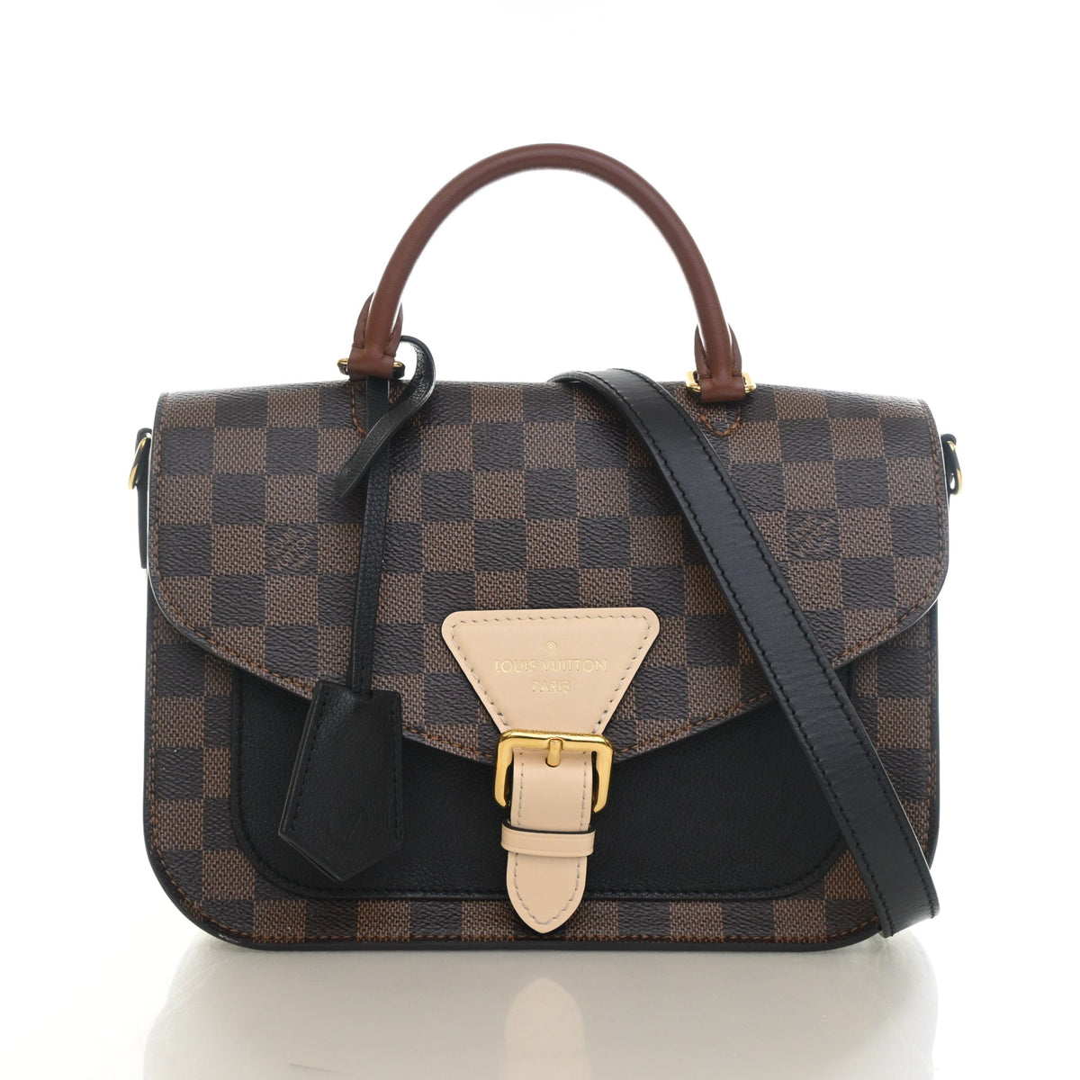Pre-Owned Louis Vuitton Damier Ebene Beaumarchais, front view, authenticated at Luxe Du Jour