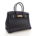 Hermes Noir Togo Birkin 3 i...