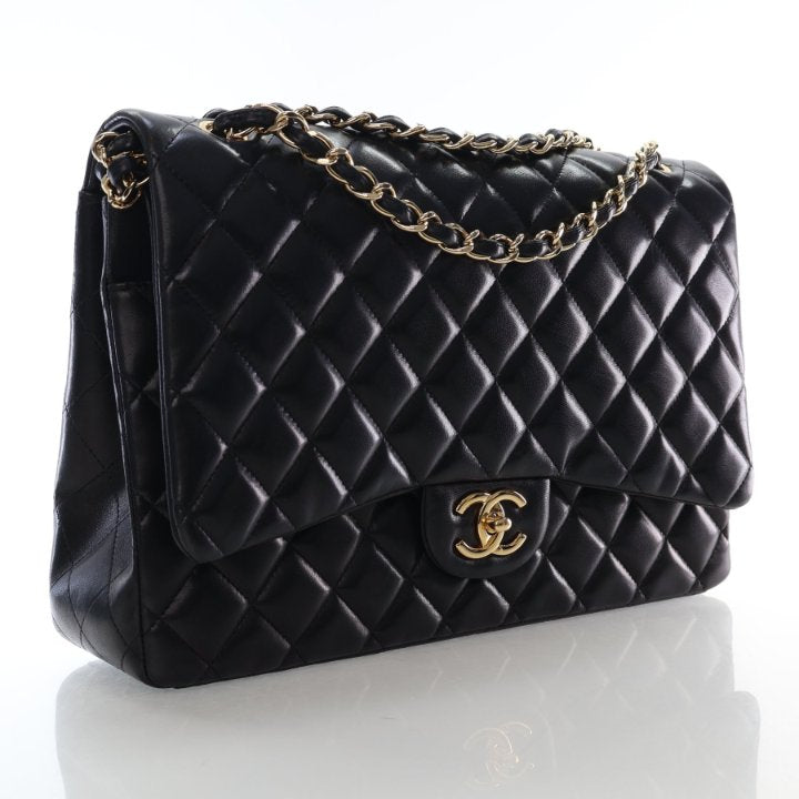 Chanel Maxi Lambskin Classic Double Flap Bag – Luxe Du Jour