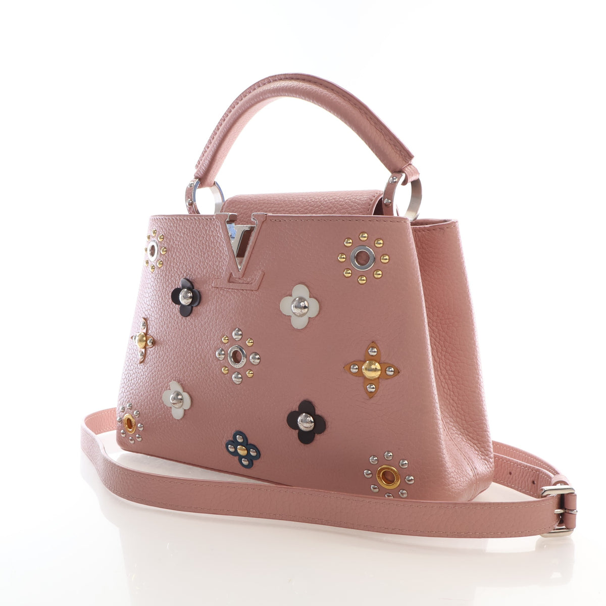 Pre-Owned Louis Vuitton Mechanical Flowers Taurillon Capucines BB, front view, photo 4 of 19