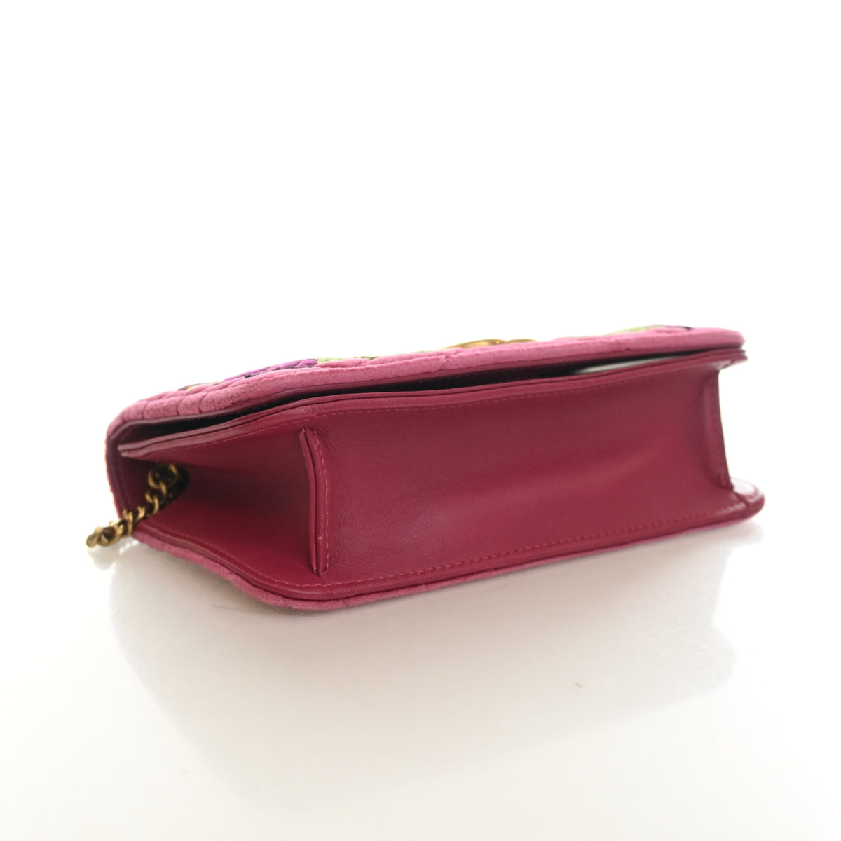 Pre-Owned Gucci Shoulder Bag Mini Velvet GG Matelasse, side profile
