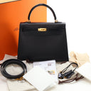 Hermes Noir Veau Madame Sel...