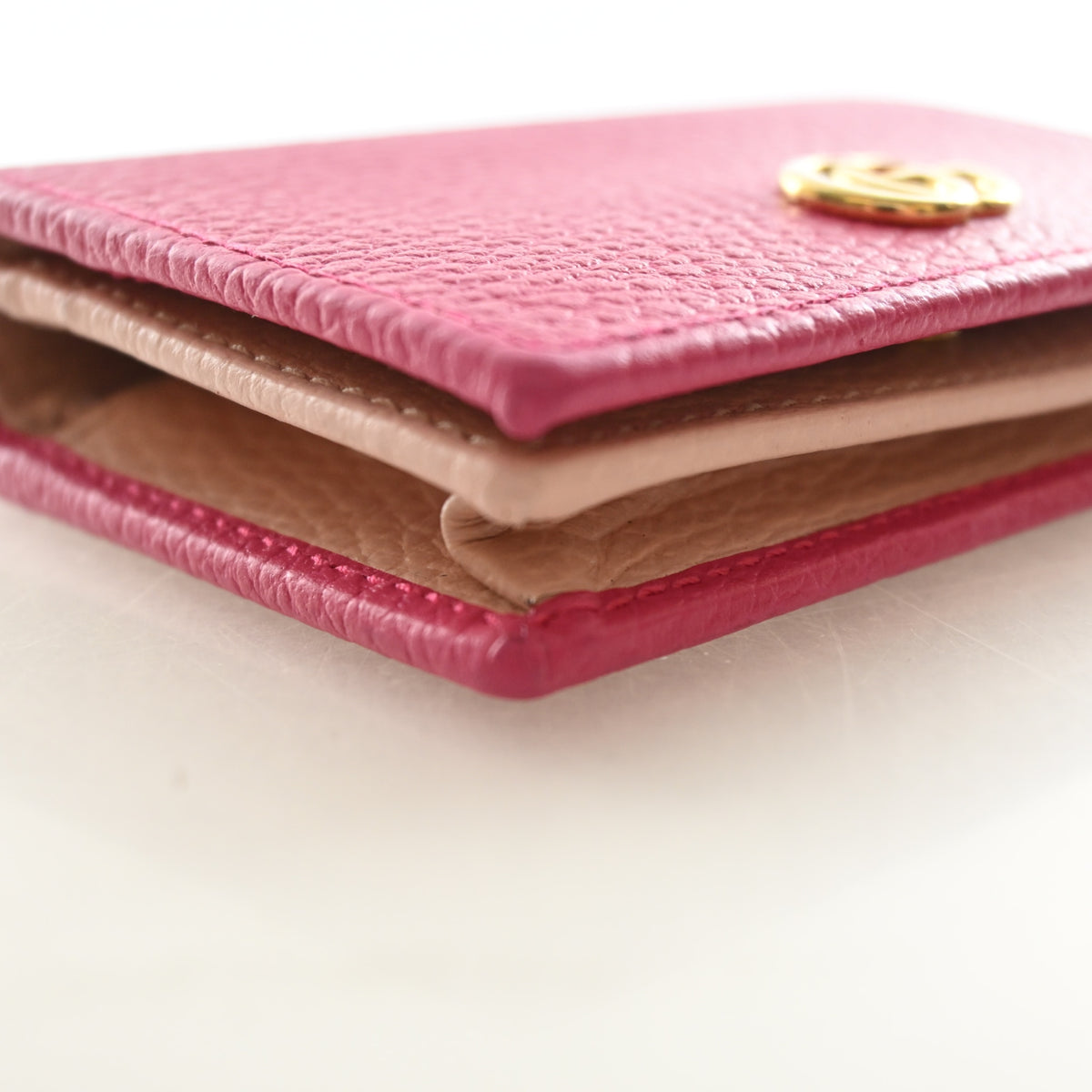 Pre-Owned Gucci Marmont Small Calfskin GG Wallet, side view