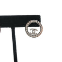 Chanel CC Round Crystal Ear...
