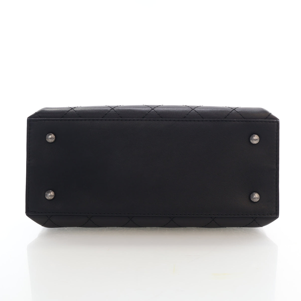 Pre-Owned Chanel Flap Bag Medium Calfskin Urban Luxury, base and feet view, photo 10 of 18