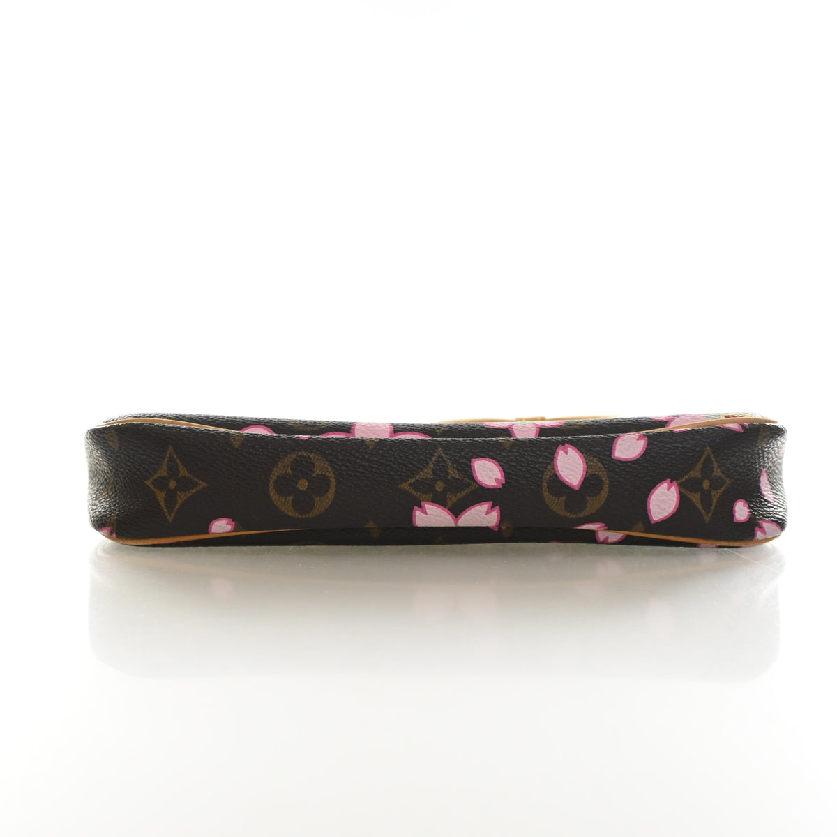 Vintage Louis Vuitton Pochette Monogram Cherry Blossom Accessoires, side profile, photo 9 of 18