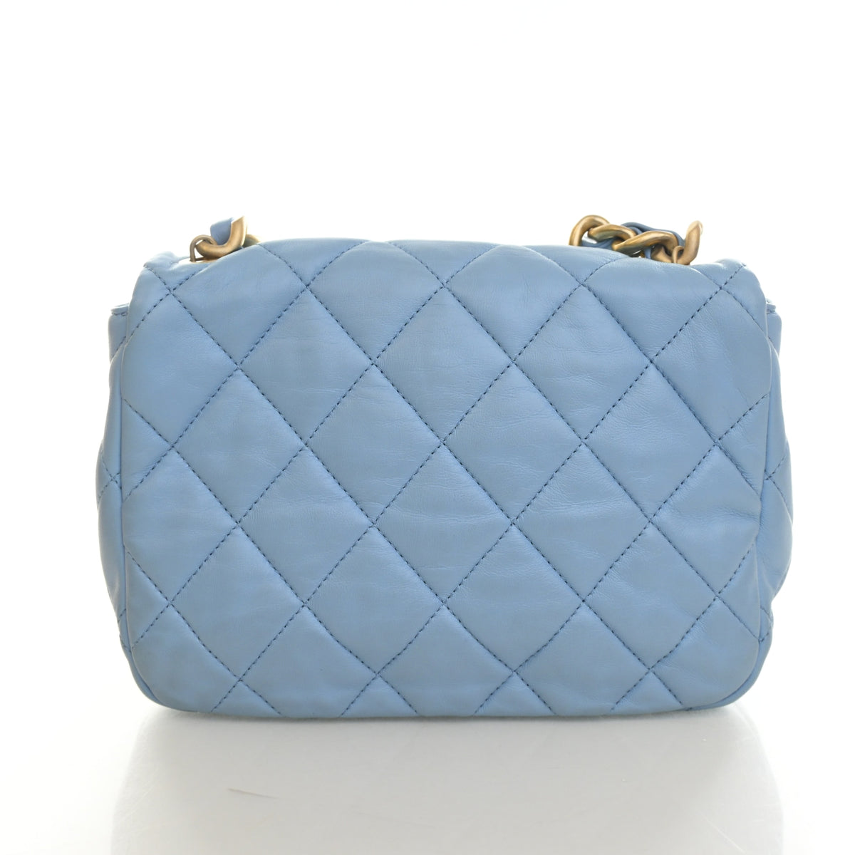 Pre-Owned Chanel Flap Bag Lambskin Lacquered Chain, front view, photo 11 of 15
