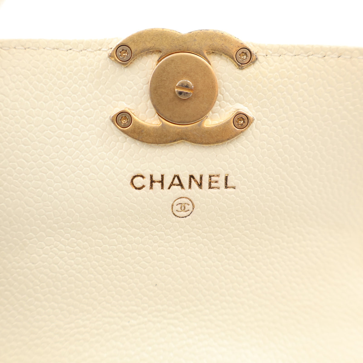 Pre-Owned Chanel Belt Bag Caviar Leather, logo detail