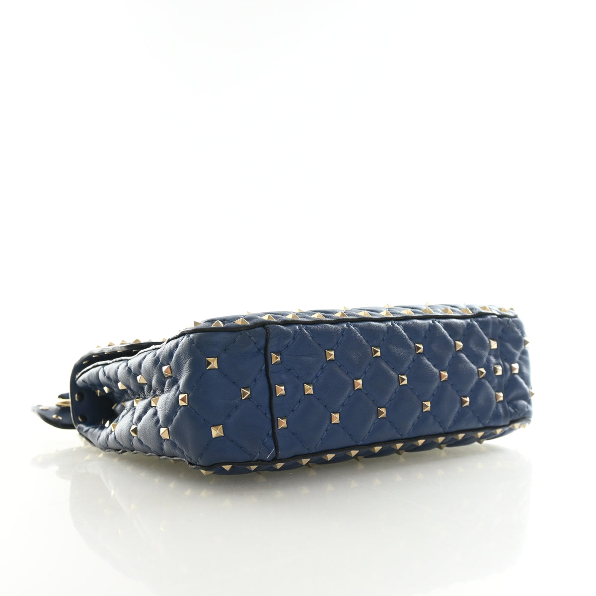 Pre-Owned Valentino Shoulder Bag Lambskin Rockstud Spike, base and feet view