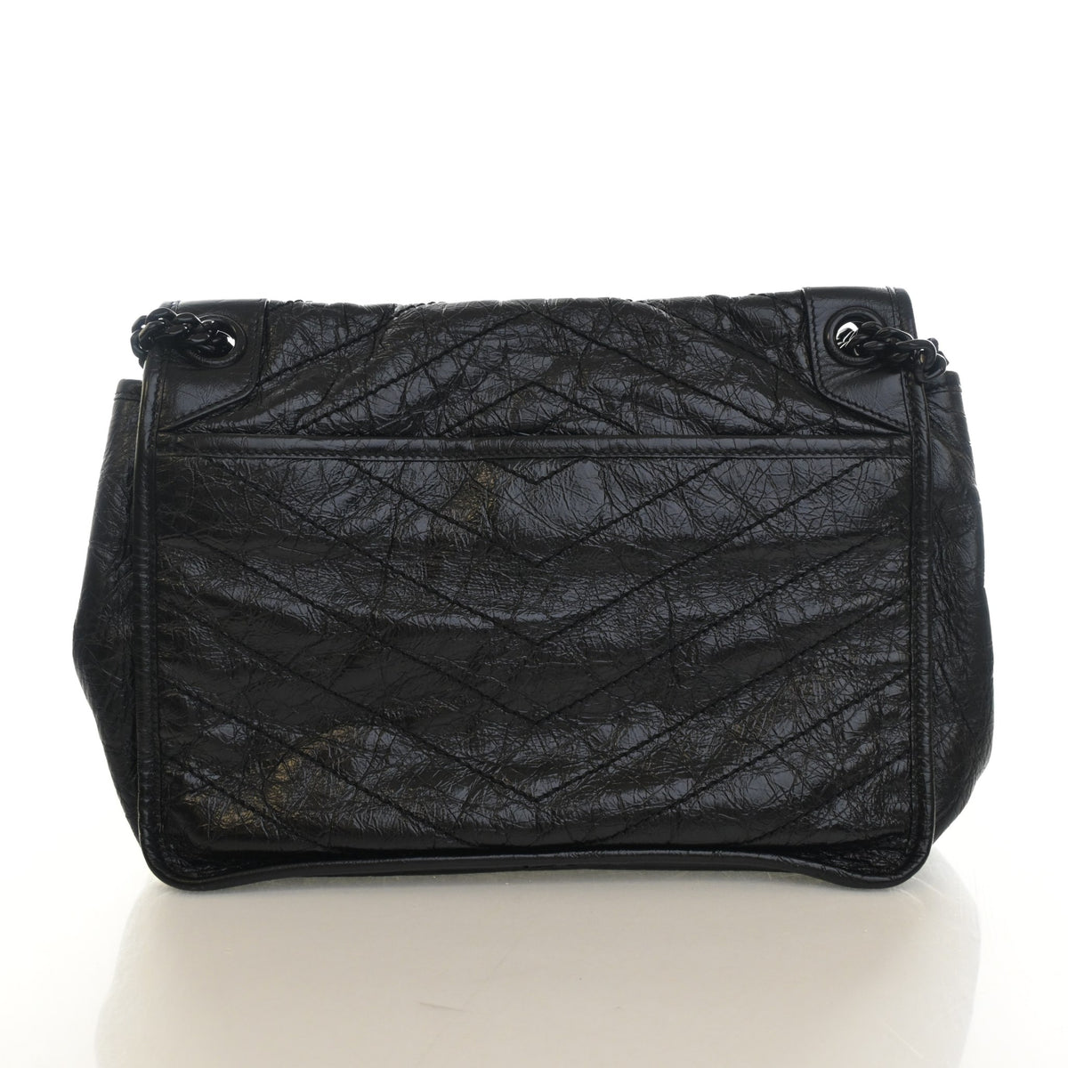 Vintage Saint Laurent Medium Leather Niki, back view