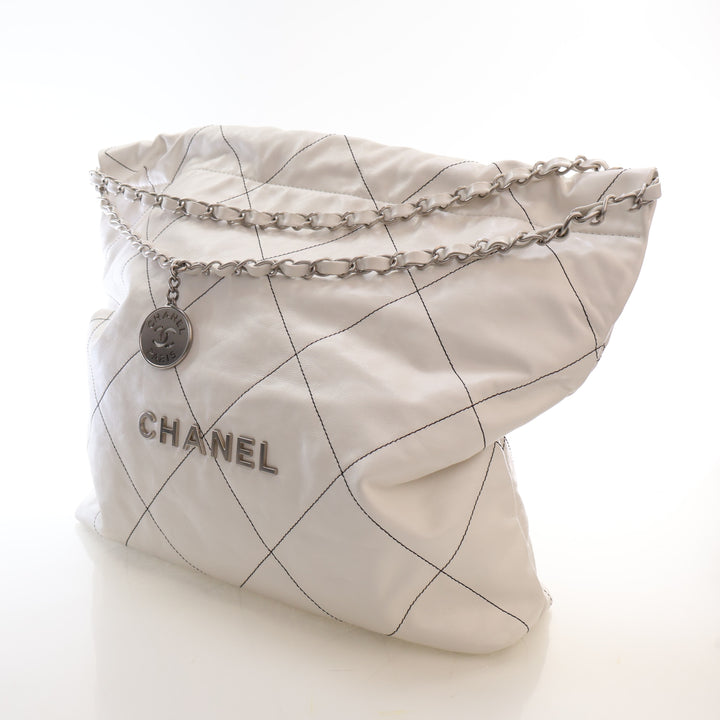 Chanel Medium Shiny Calfskin 22 Hobo