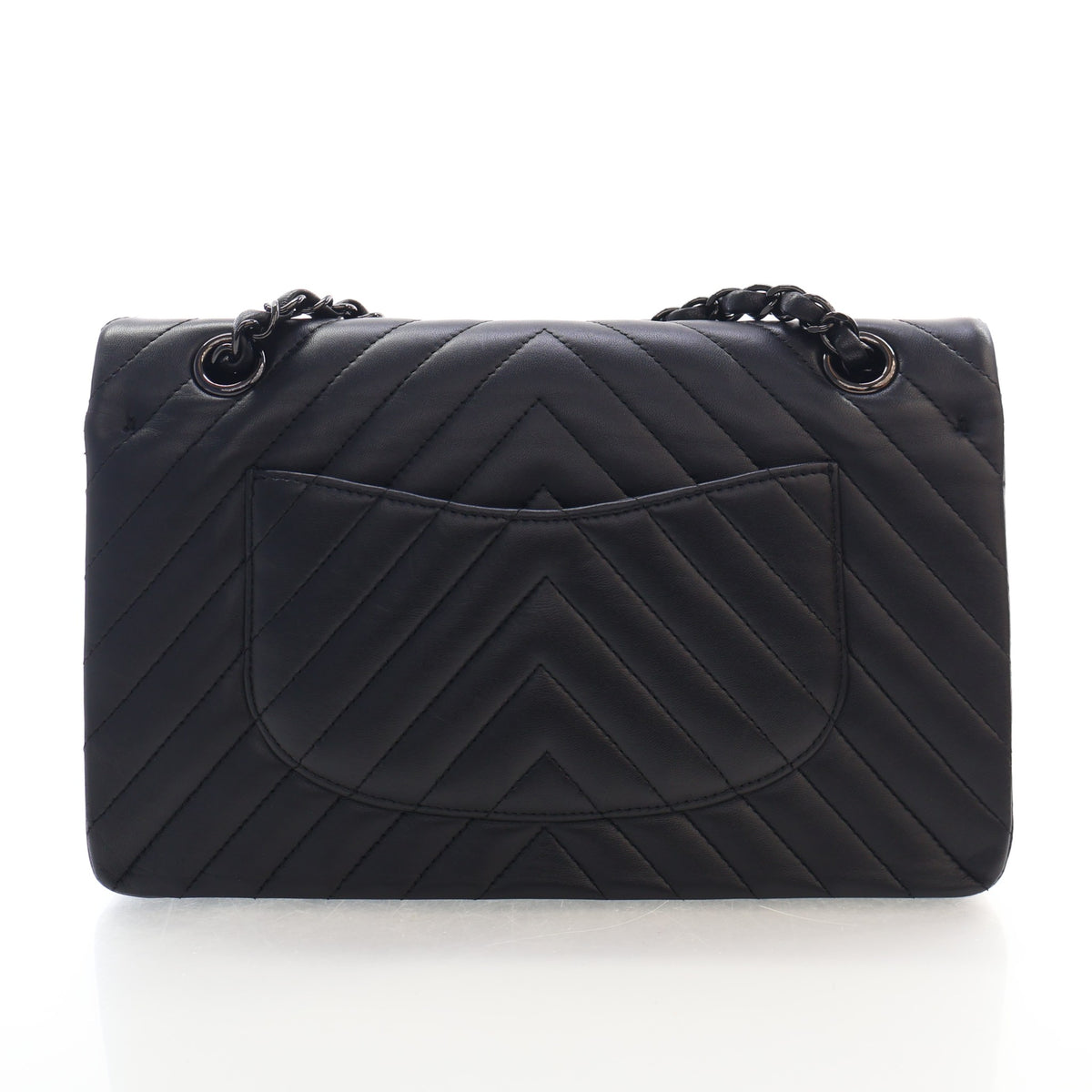 Chanel Medium Lambskin Chevron So Black Double Flap Bag, photo 11 of 17