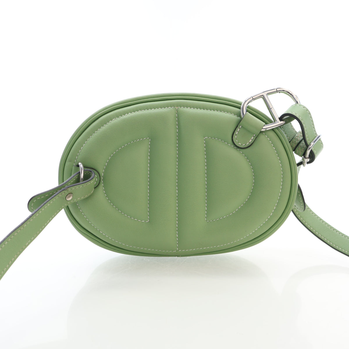Pre-Owned Hermès Belt Bag Vert Criquet Swift Leather In-the-loop, base view