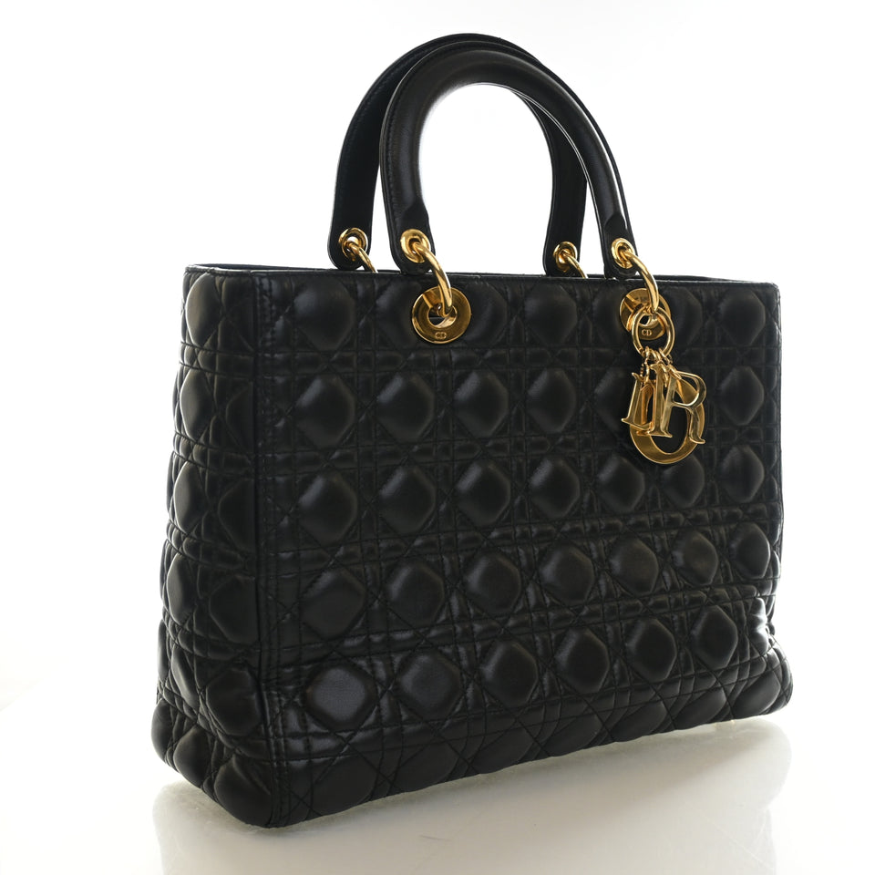 Christian Dior Large Lambskin Lady Dior