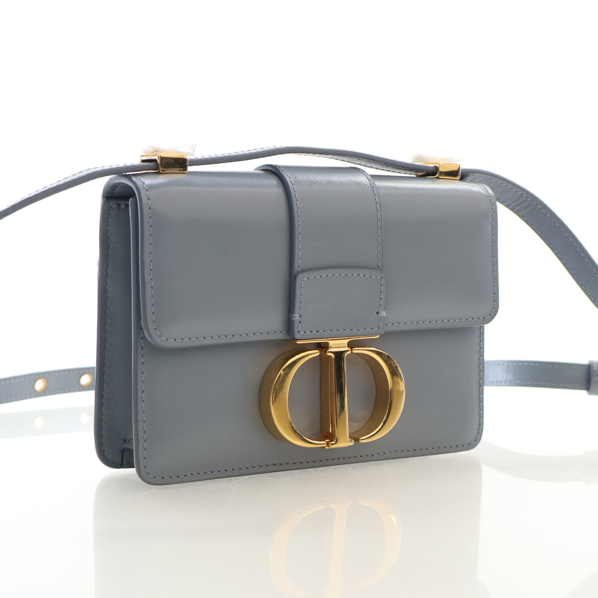 Pre-Owned Christian Dior Micro Calfskin 30 Montaigne, three-quarter view, authenticated at Luxe Du Jour