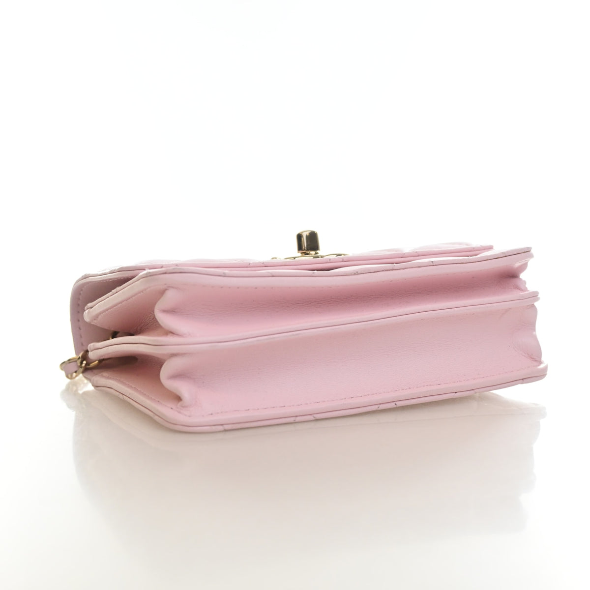 Pre-Owned Chanel Micro Lambskin Trendy CC, side profile