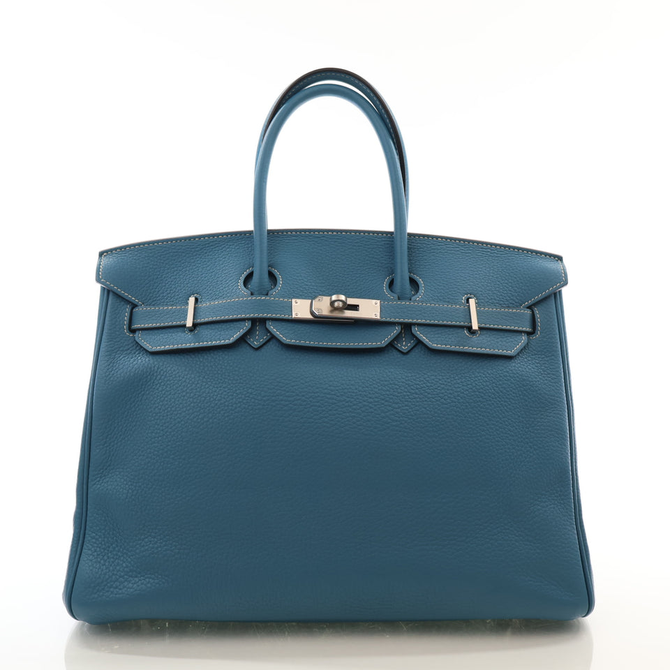 Hermes Bleu Jean Clemence Birkin 35
