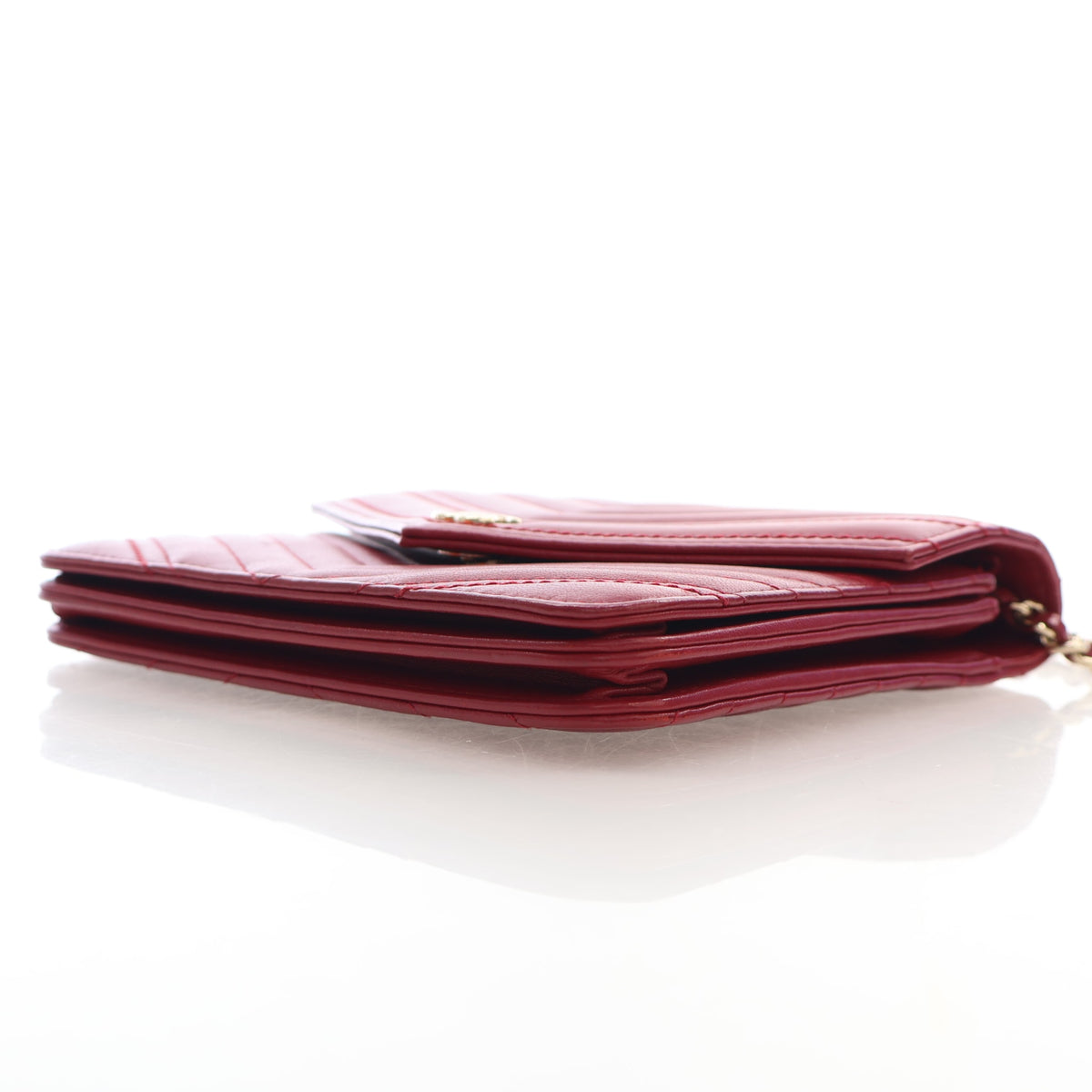 Chanel Lambskin Chevron Wallet on Chain, photo 7 of 17