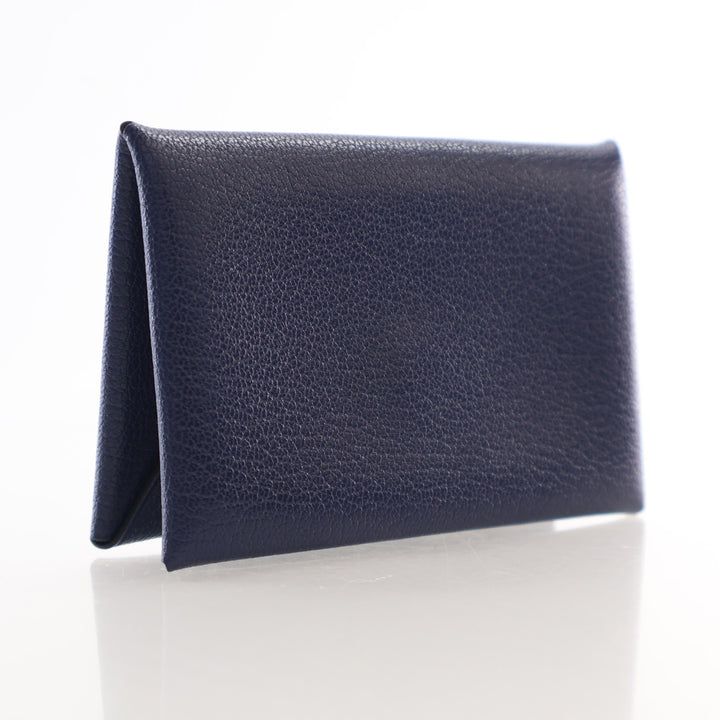 Hermes Navy Epsom Calvi Card Holder