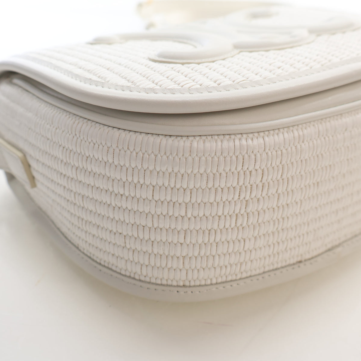 Pre-Owned Celine Triomphe Raffia Folco, base and feet view