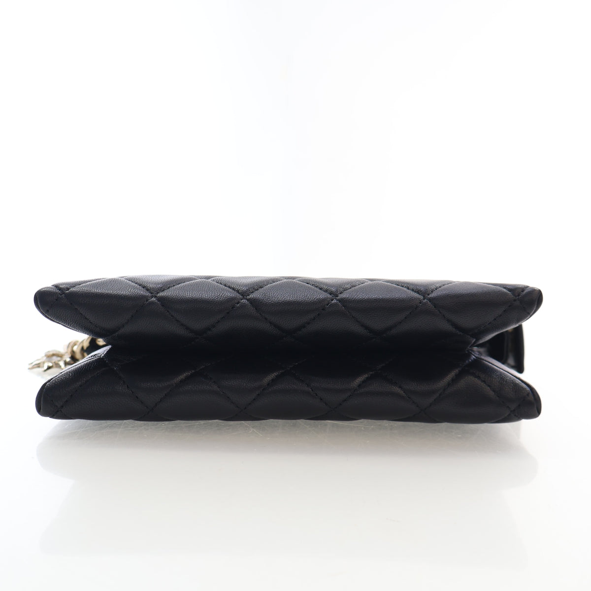 Pre-Owned Chanel Medium Lambskin Coco Charms Pouch, side profile, photo 10 of 18