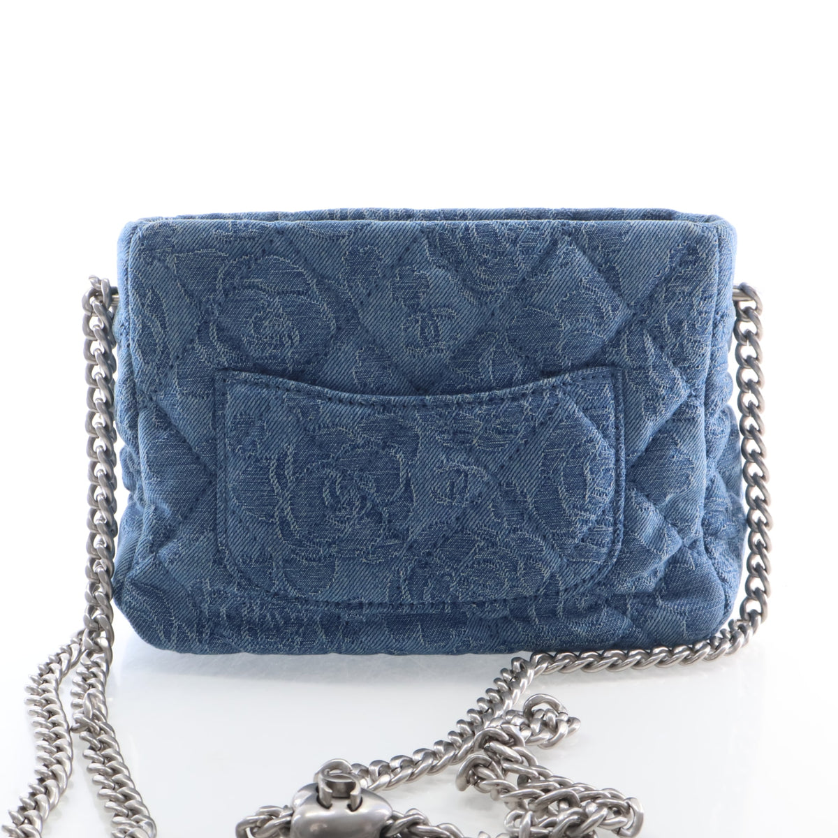 Pre-Owned Chanel Hobo Denim Sweetheart Crush, front view
