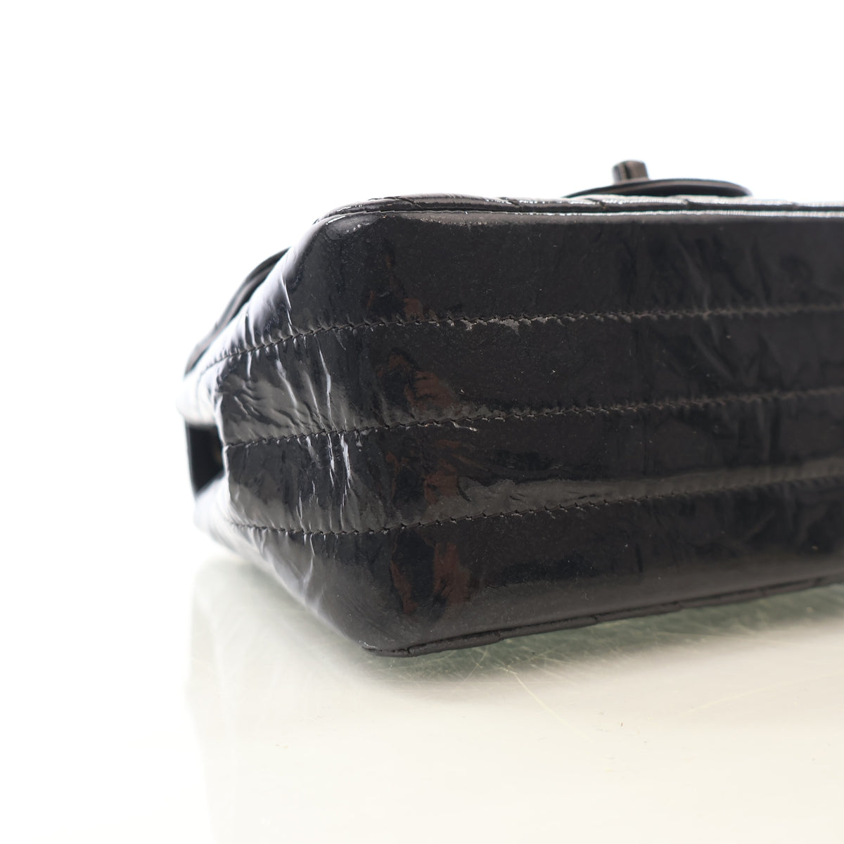 Pre-Owned Chanel Flap Bag Mini Patent Leather Single, base view